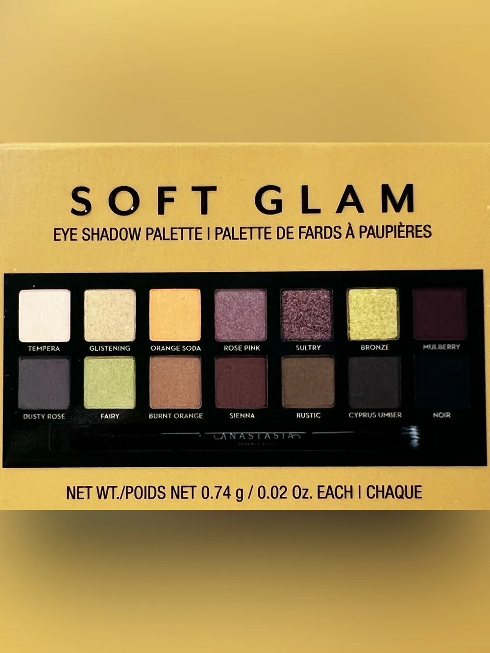 Anastasia Beverly Hills Soft Glam Eyeshadow Palette Warm Neutral Shades w/ brush